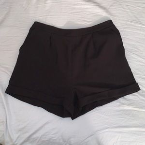 Black sheer shorts